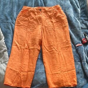 Chico's Bright Tangerine Ankle Pants